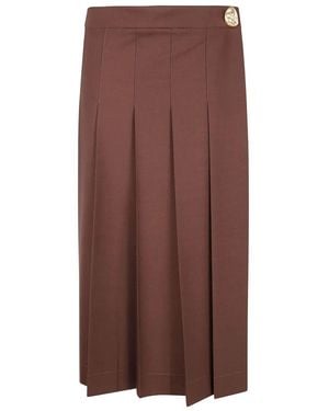 スカート Fabiana Filippi Flowing Pleated Maxi Skirt With Elastic Women's Skirts: Satin, Wool & Tulle Skirts | Fabiana Filippi®
