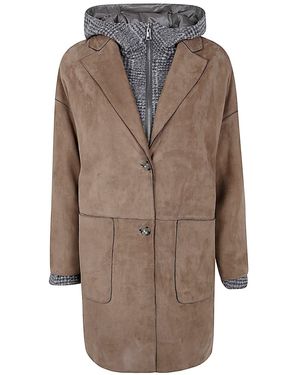 The Jackie Leathers Angelique Reverse Bomber Jacket - Brown