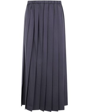 Junya Watanabe Pleated Long Skirt - Blue