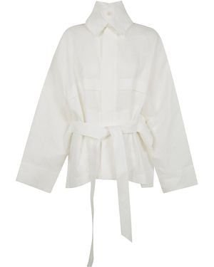 Issey Miyake Hempen Jacket - White