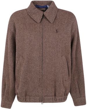 Polo Ralph Lauren Woven Bomber Coat - Brown