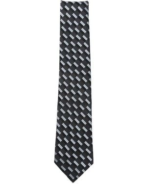 Emporio Armani Stripes Mix Tie - White