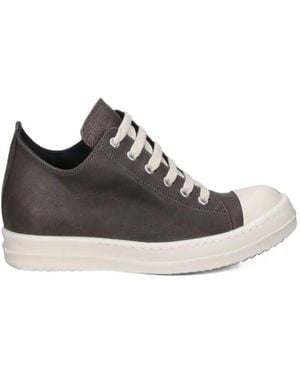 Rick Owens Low-Top Trainers "Low Leather Sneakers" - Black