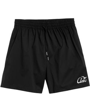 Arte' Logo Birds Shorts - Black