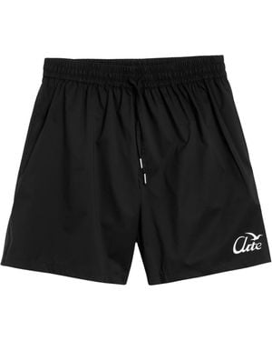 Arte' Logo Birds Shorts By - Black