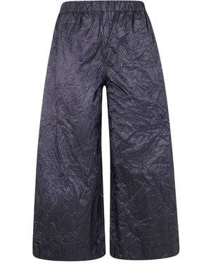 Daniela Gregis Pantalone Pigiama Waisted Silk Pants - Blue