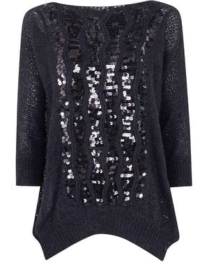 Aviu Pullover Cucito A Maniche Corte - Blu