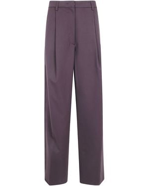 Thelatest Pants Wide-Leg "E-Axel" - Purple