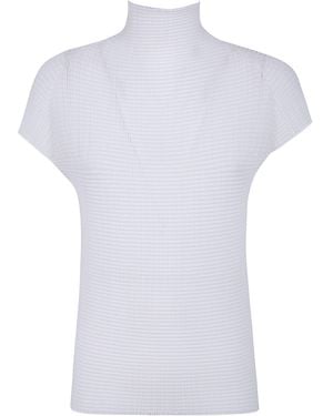 Issey Miyake "Wooly Pleats Bk Wt 66" Shirt - White