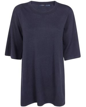 Seventy Viscose Round Neck T-Shirt - Blue
