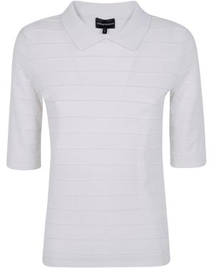 Emporio Armani Short Sleeve Polo Neck - White