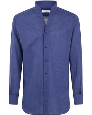 Mazzarelli Camicia Cotone Blu "49W 12" - Blue