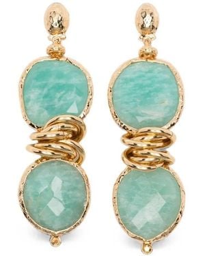 Gas Bijoux Orecchini Pietre Verdi "Sirena 2" - Blu
