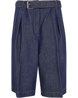 Dries Van Noten "Peaches" Bis Shorts Denim - Blue
