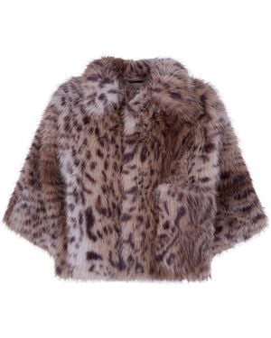Liviana Conti Cappotto Ecopelle "Marcel" - Marrone