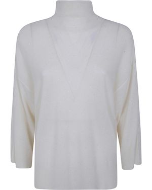 Fabiana Filippi Turtleneck Jumper Turtle Neck Jumper - Grey