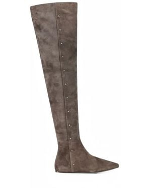 Max Mara "Mas Pietra" High Boot - Brown