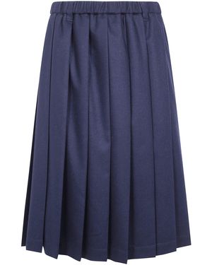 Aspesi Classic Midi Skirt - Blue