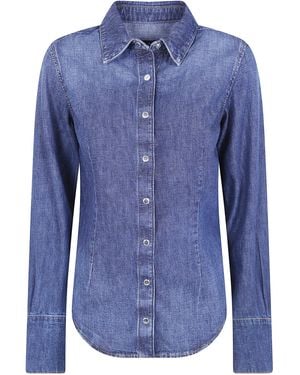 7 For All Mankind Shirt Regular Fit "Clear Shirt Rainfall" - Blue
