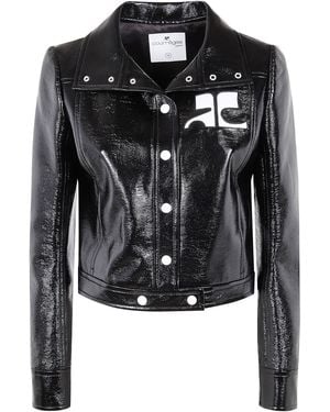 Courreges "Reedition" Vinyl Jacket - Black