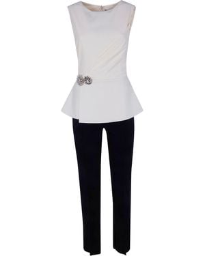 La Petite Robe Di Chiara Boni "Suzue" Bic Br Zp Overall - White