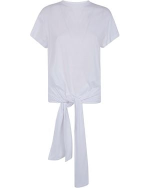 TOTEME "Tie Waist" Jersey Top - White