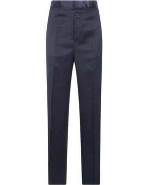 Maison Margiela Trousers Grain De Poudre - Blue