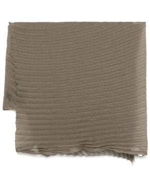 Issey Miyake "Pleats" Silky Wool Stole - Brown