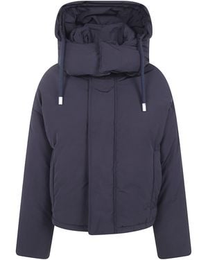 Ami Paris Giacca Con Cappuccio "Ami De Coeur" - Blu