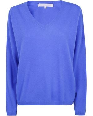 ABSOLUT CASHMERE Maglione Con Scollo A V "Alicia" - Blu