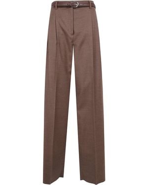 Max Mara Pants Wool "Mst Lago" - Brown