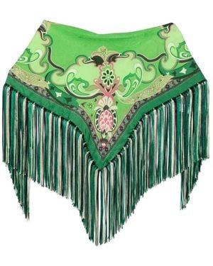 Etro Foulard With Fringe 70X70 - Green