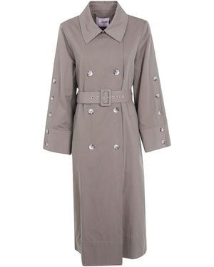 Twinset Trench Coat - Gray