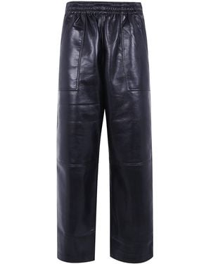 Anine Bing Leather Pants "Billy" - Blue