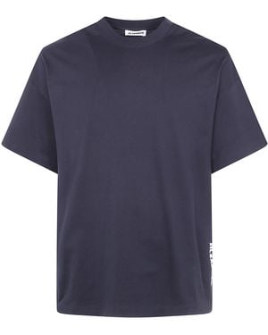 Jil Sander T-Shirt Manica Corta Stampa "J22Gc0277.J20348 001" - Blue