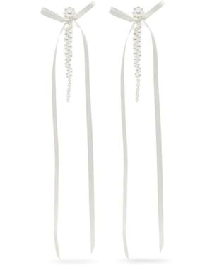 SIMONE ROCHA】リボンのピアス クリスタル ☆国内発関税込