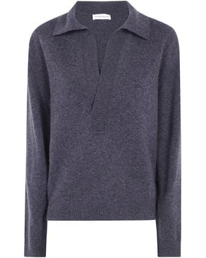 Victoria Beckham Polo Jumper Collar "Polo Collar Jumper" - Blue