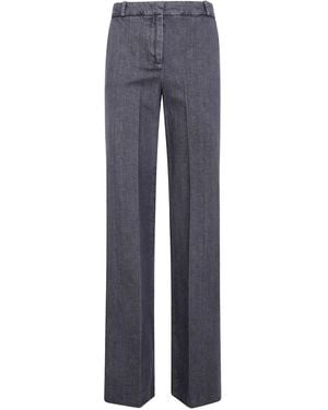 Kiltie "Andrea" Wide Leg Pants - Blue