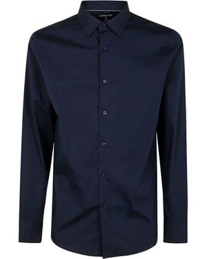 Michael Kors Long Sleeves Claasic Cotton Shirt - Blue
