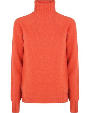 Drumohr Sweater Turtle Neck "L5W114Tl 280 Spices" - Orange