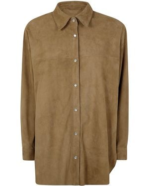 Salvatore Santoro Giacca Di Pelle Oversized - Verde