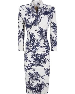 La Petite Robe Di Chiara Boni Dress Zip Print "Demei" - Blue