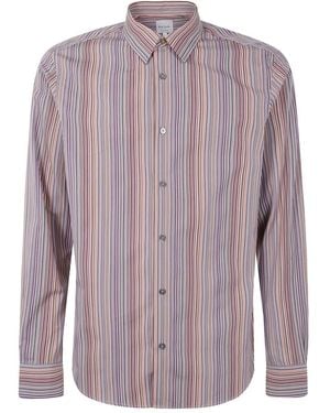 Paul Smith S/C Slim Fit Shirt - Purple