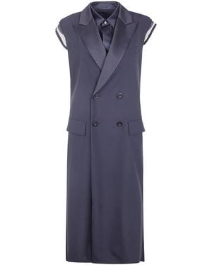 Sacai Suiting Vest - Blue