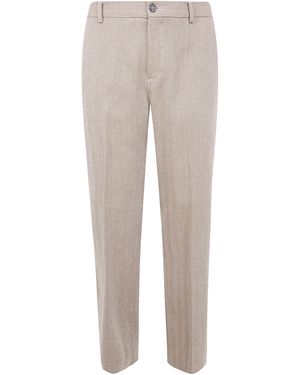 Golden Goose Journey Relax Straight Pant Tailoring Chevronne - Natural