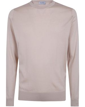 John Smedley "Rowland" Crewneck Long Sleeves Pullover - Grey