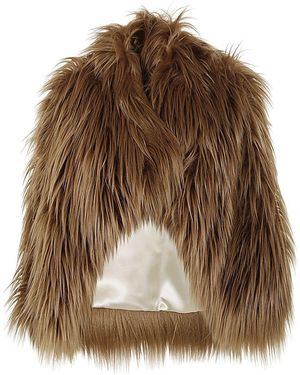 BB COUTURE Bacon Short Eco Fur Jacket - Brown