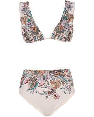 Zimmermann Rhiannon Wide Shoulder Bikini - White