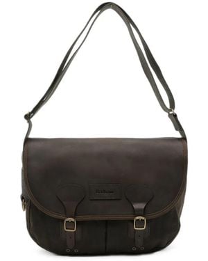 Barbour Borsa "Wax Leather" Tarras - Nero