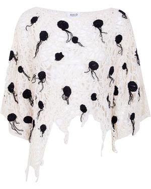 Aviu Pois Embroidered Bluse - White